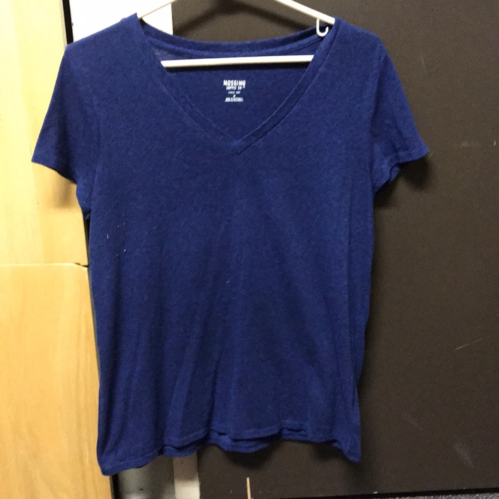 Navy blue v-neck shirt